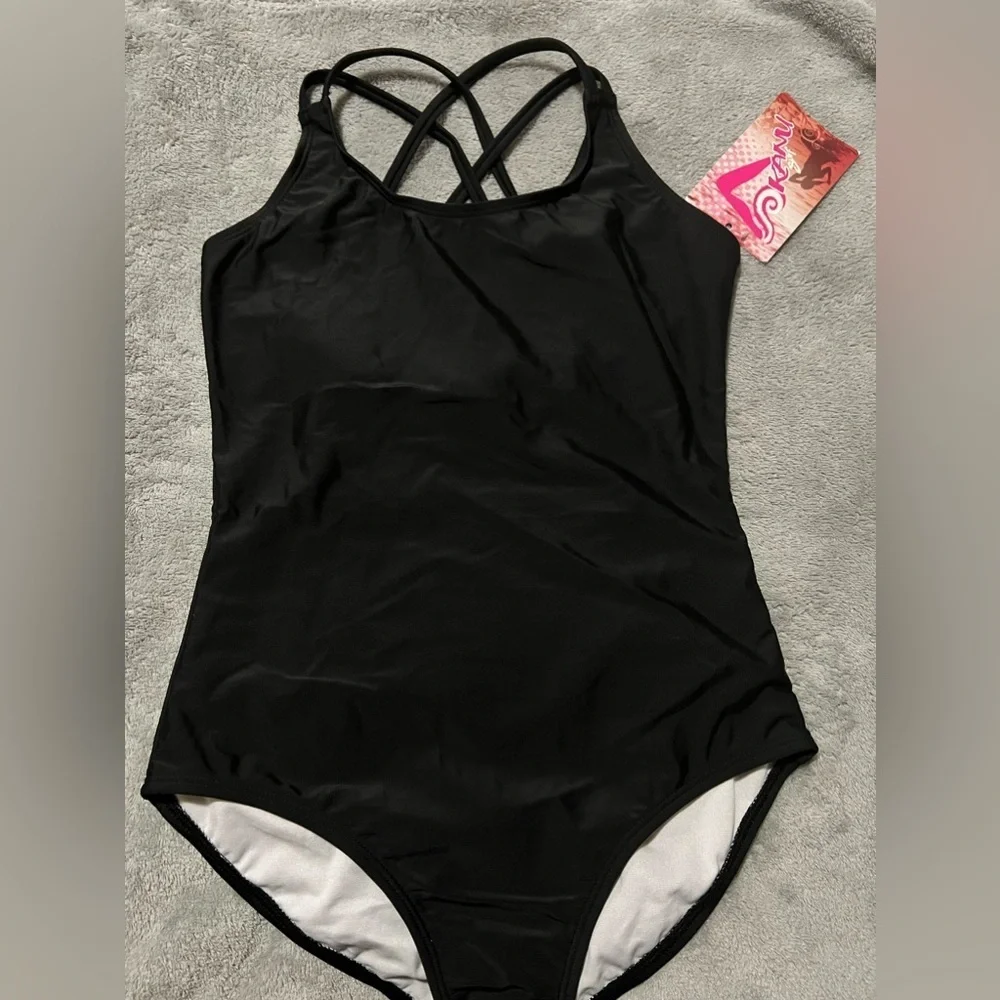 Kanu Surf Girls Reese Upf50Beach Sport Criss-Cross One Piece Swimsuit